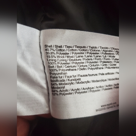 Esprit  wool coat size 0 - Picture 6 of 8